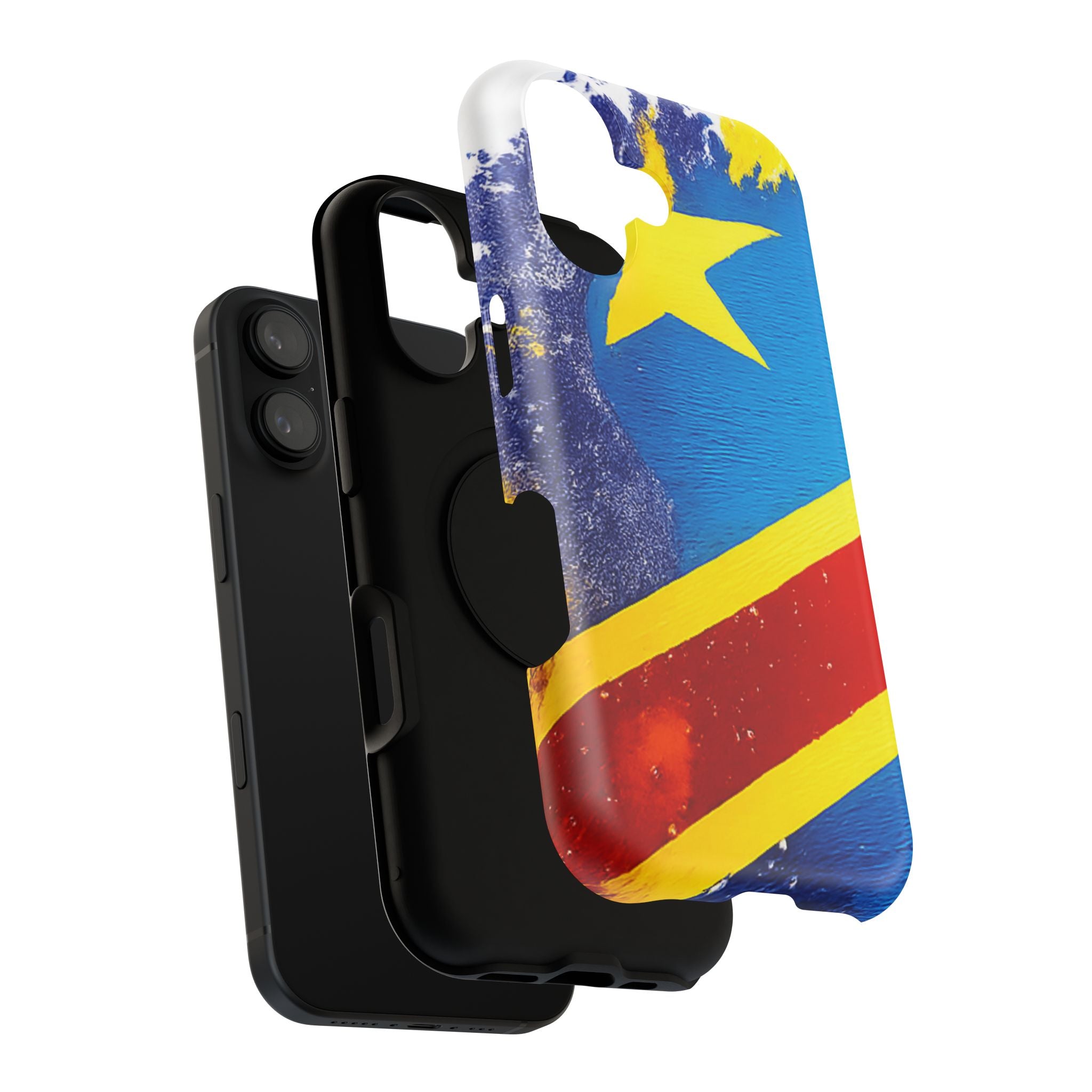 Étui de téléphone drapeau de la République démocratique du Congo | Étui résistant aux chocs