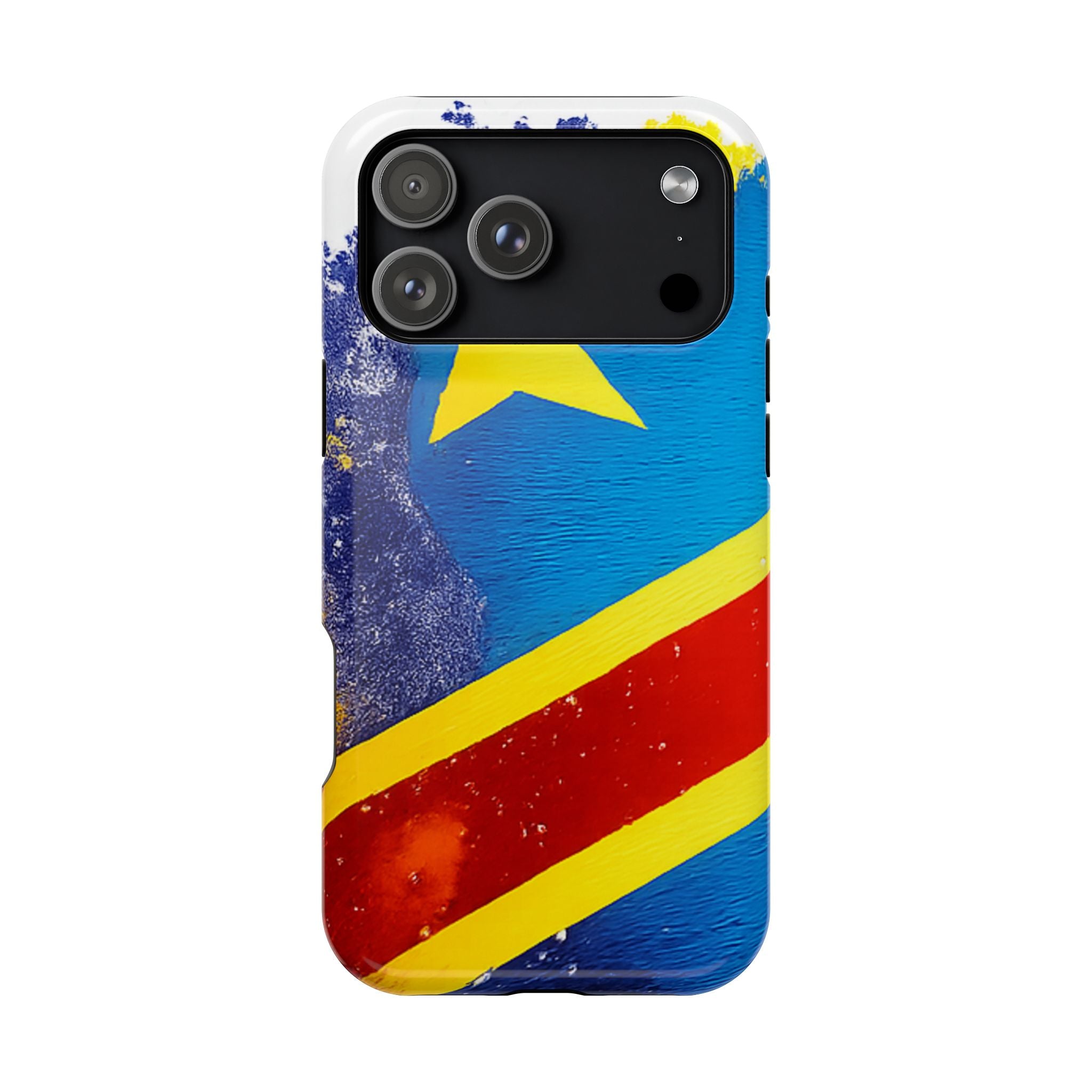 Étui de téléphone drapeau de la République démocratique du Congo | Étui résistant aux chocs