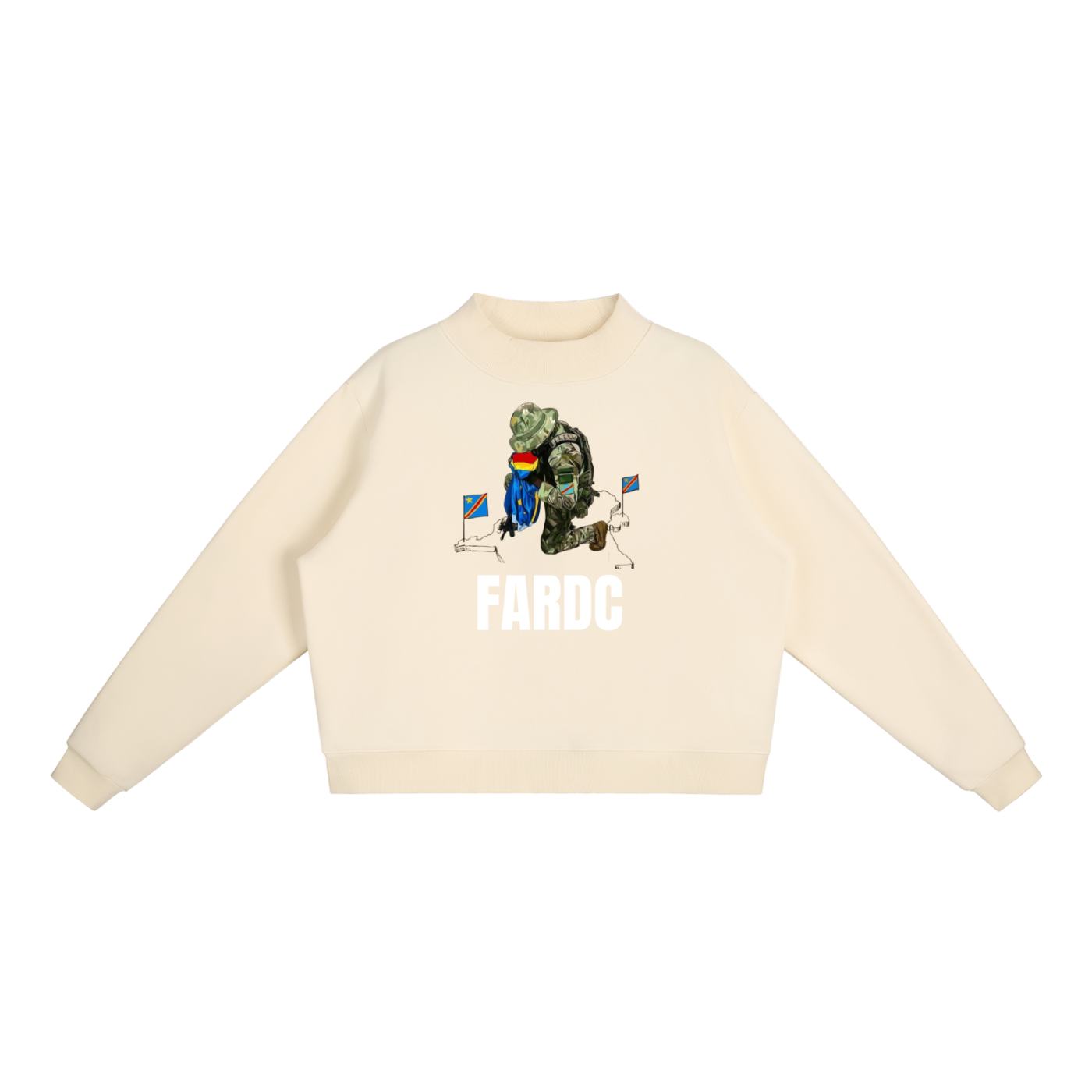 Essential Fleece Mock-Neck Crew Sweatshirt