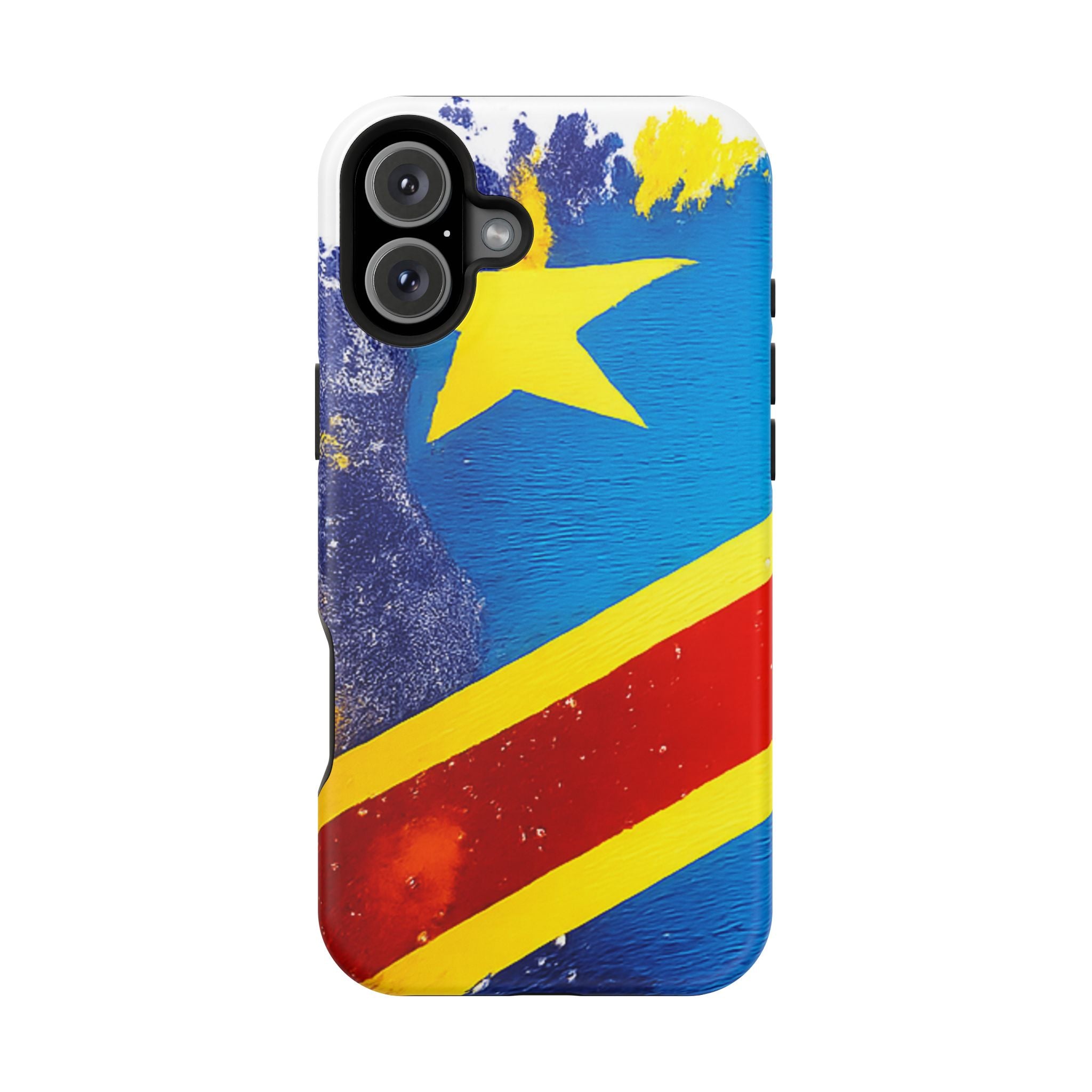 Étui de téléphone drapeau de la République démocratique du Congo | Étui résistant aux chocs