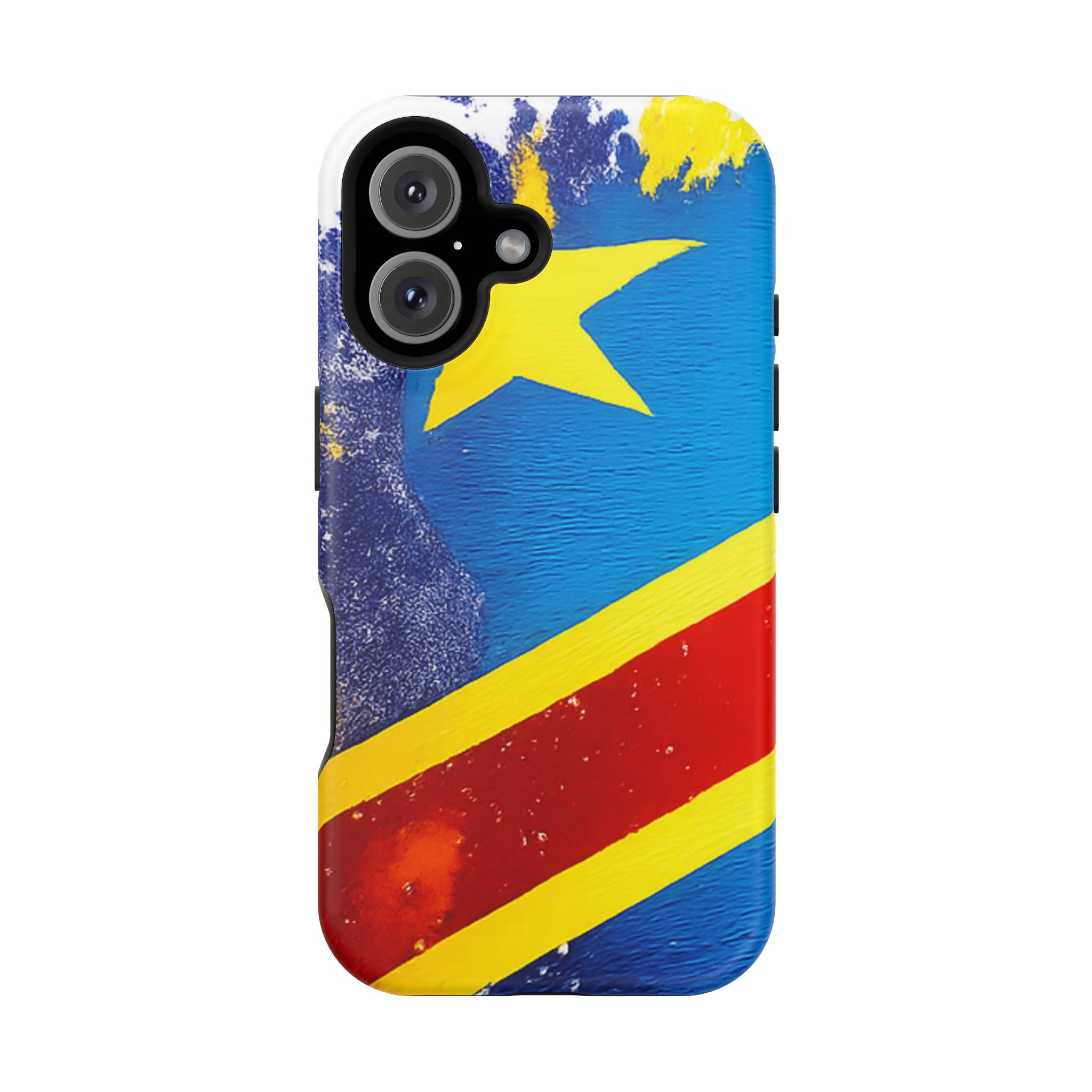 Étui de téléphone drapeau de la République démocratique du Congo | Étui résistant aux chocs
