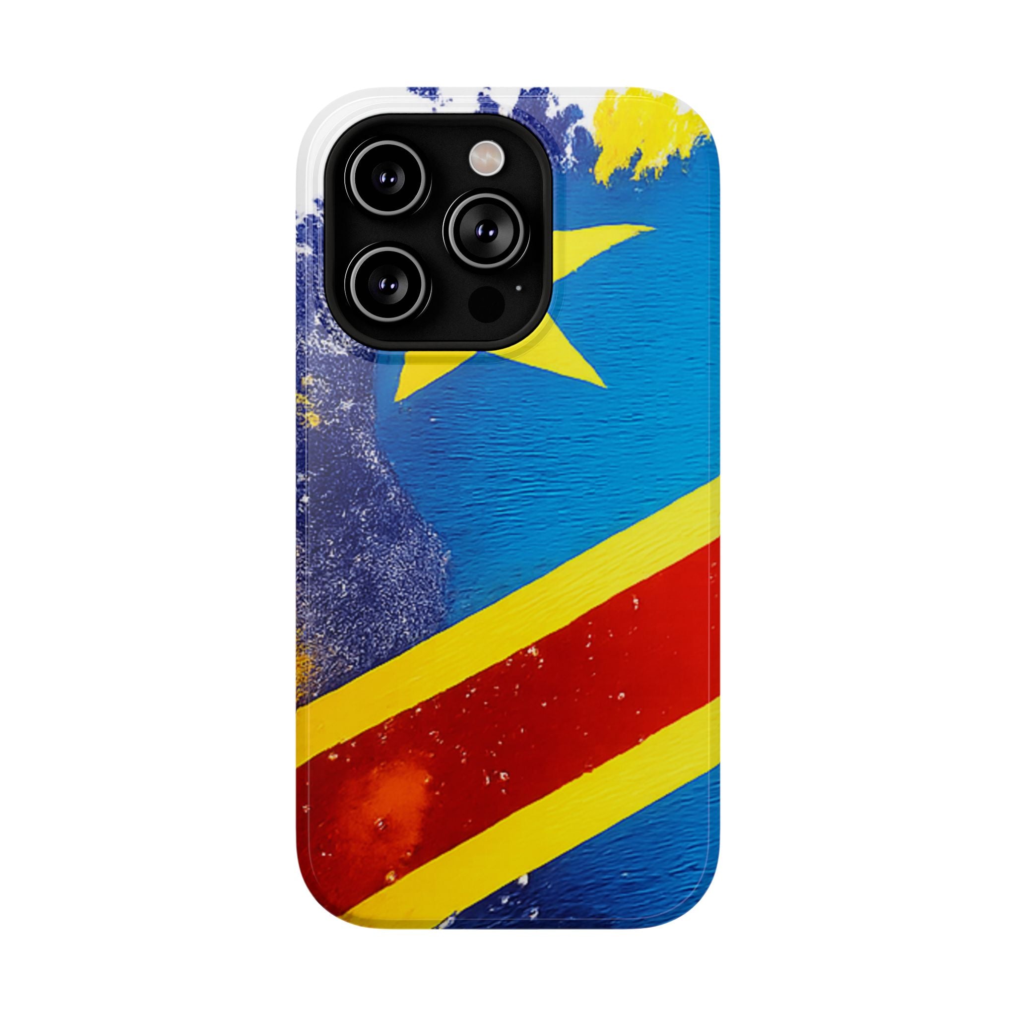 Étui de téléphone drapeau de la République démocratique du Congo | Étui résistant aux chocs