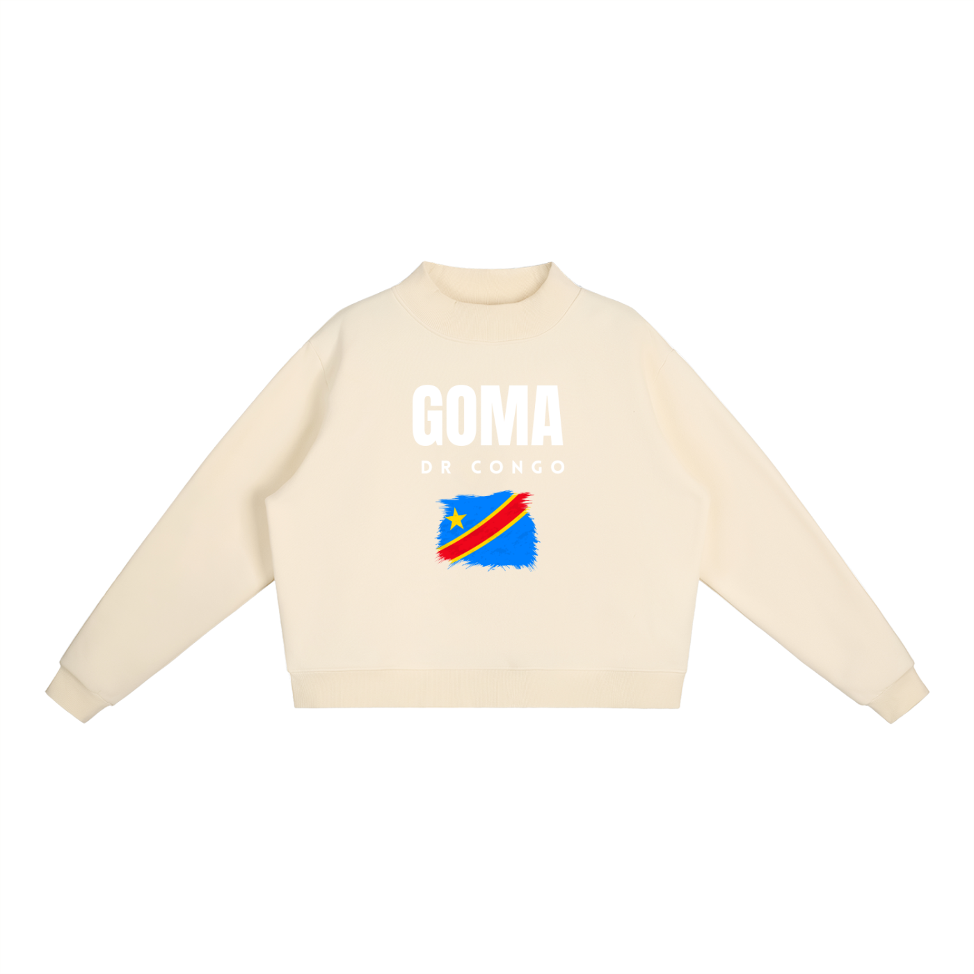 Essential Fleece Mock-Neck Crew Sweatshirt