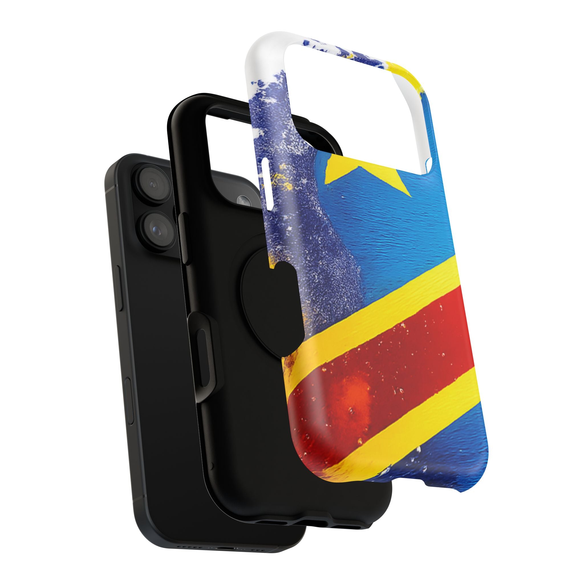 Étui de téléphone drapeau de la République démocratique du Congo | Étui résistant aux chocs