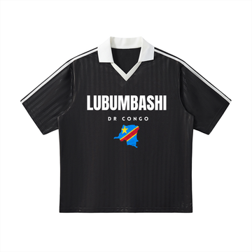 Contrast Collar Striped Soccer Jersey