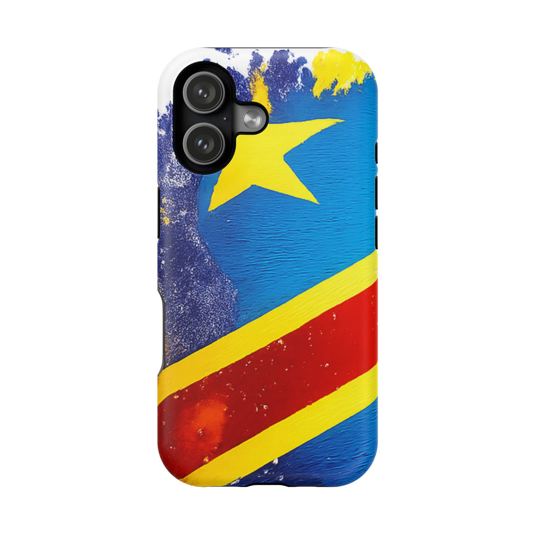 Étui de téléphone drapeau de la République démocratique du Congo | Étui résistant aux chocs