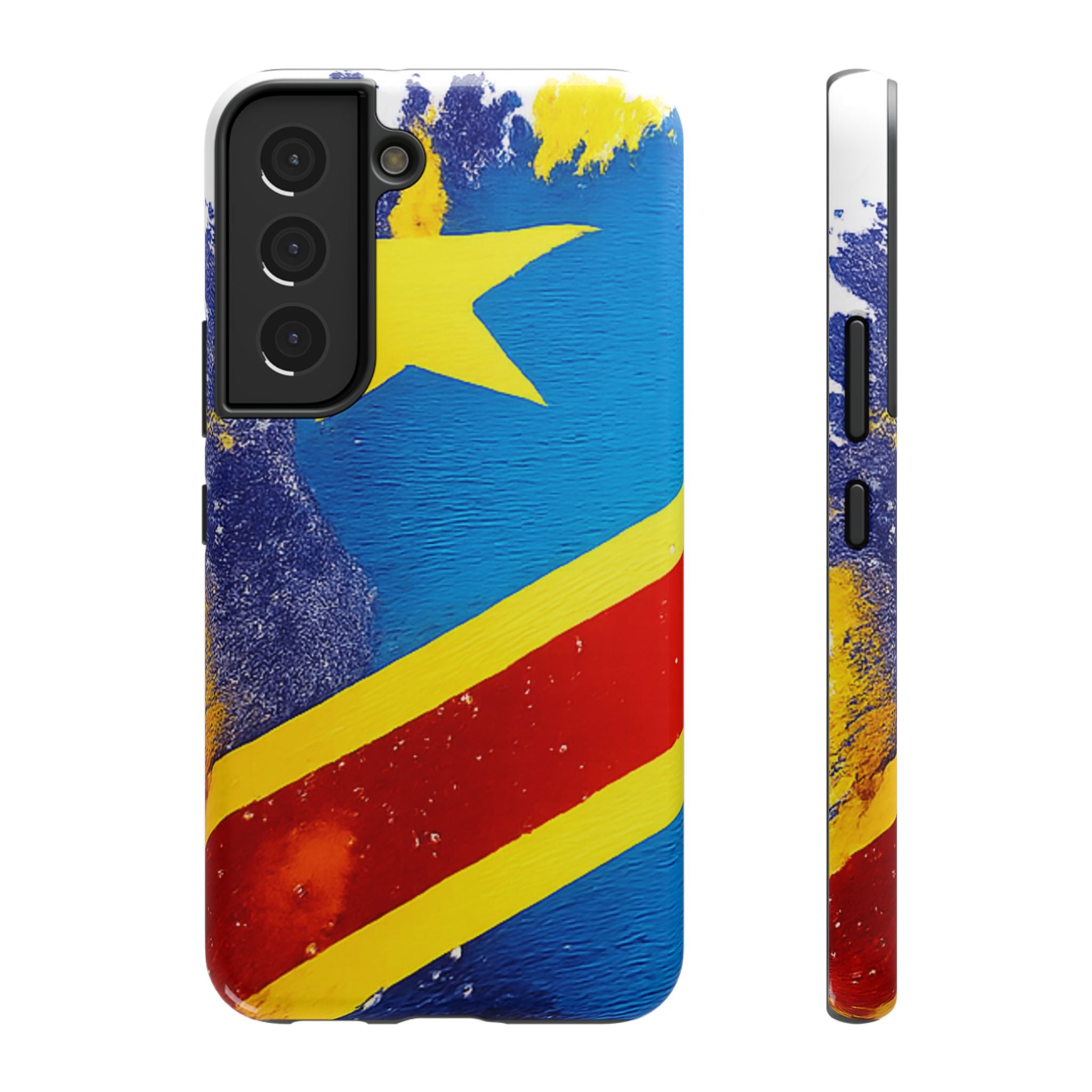 Étui de téléphone drapeau de la République démocratique du Congo | Étui résistant aux chocs