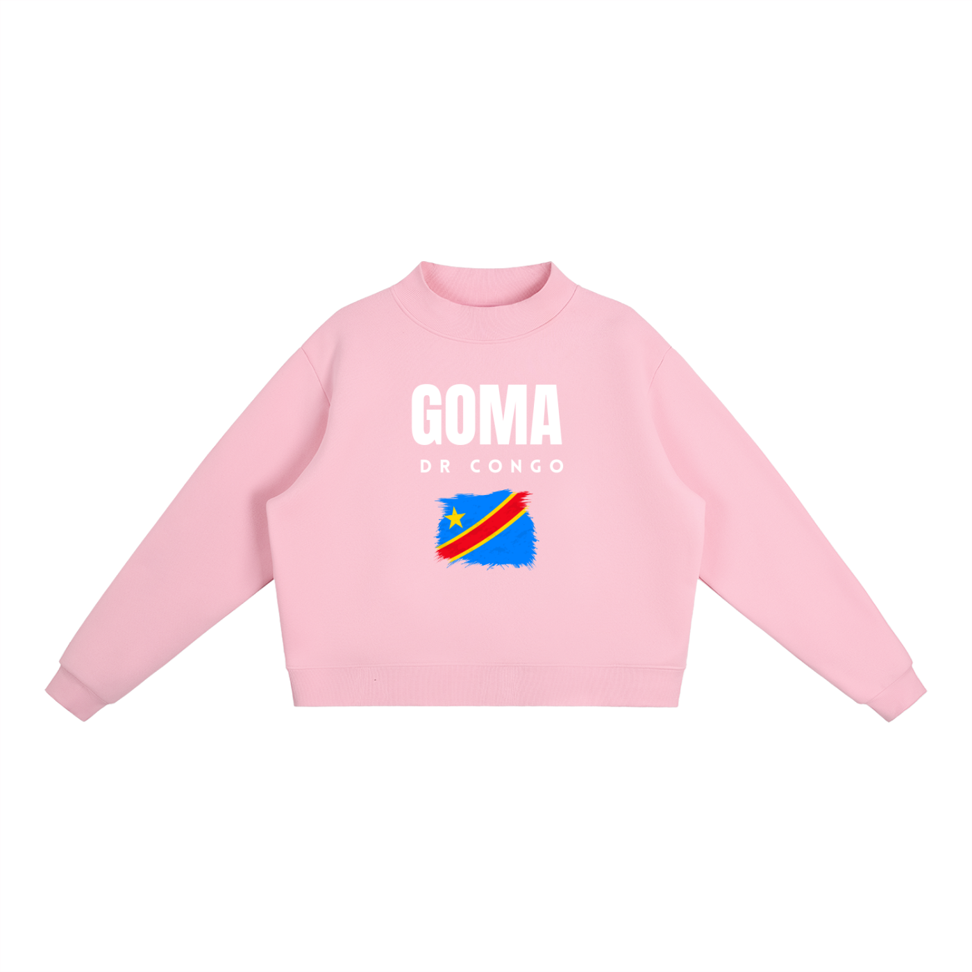 Essential Fleece Mock-Neck Crew Sweatshirt