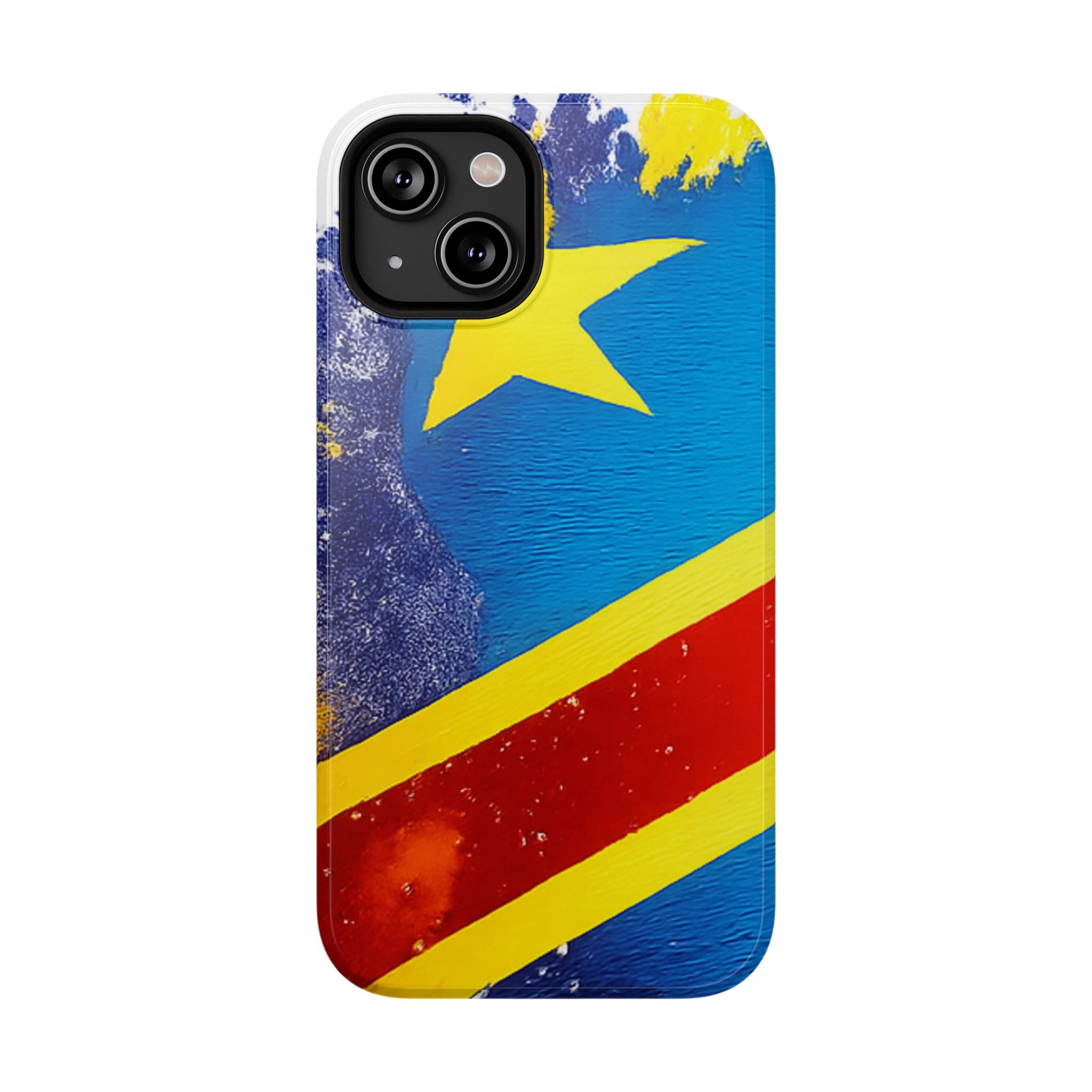 Étui de téléphone drapeau de la République démocratique du Congo | Étui résistant aux chocs