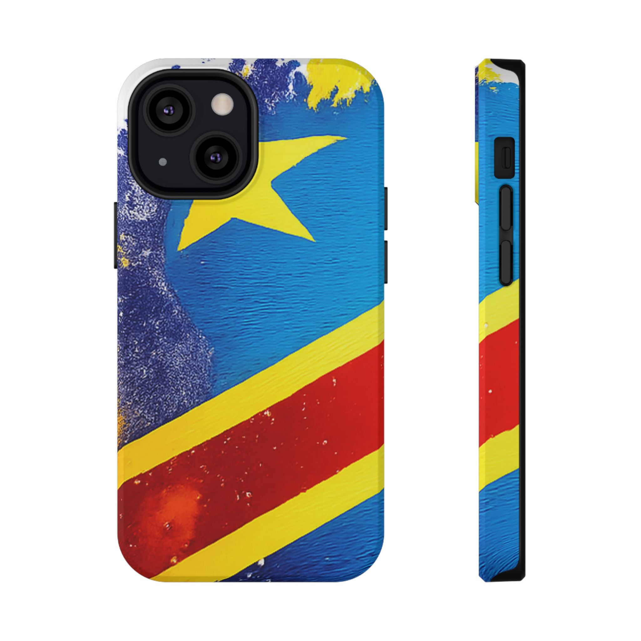 Étui de téléphone drapeau de la République démocratique du Congo | Étui résistant aux chocs