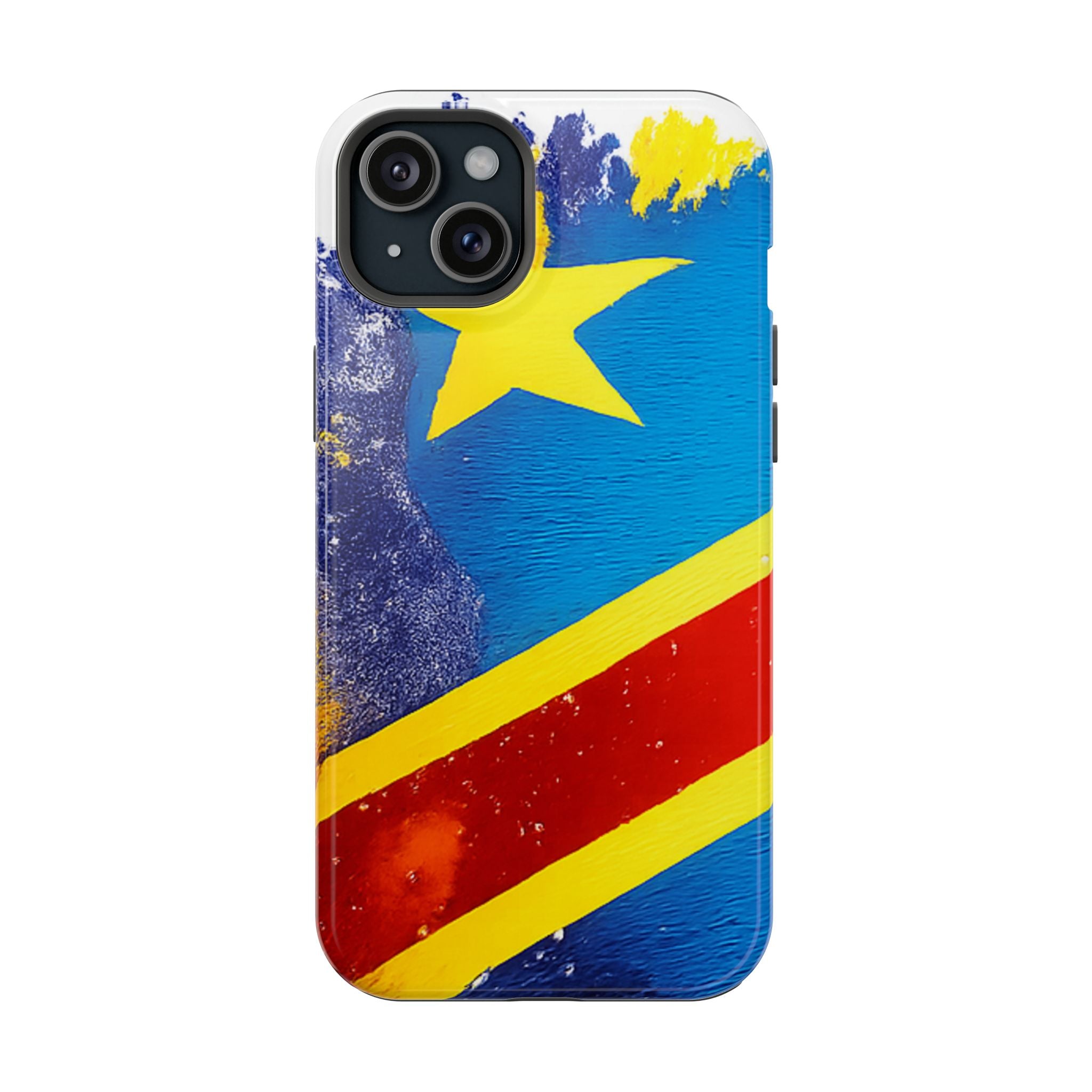 Étui de téléphone drapeau de la République démocratique du Congo | Étui résistant aux chocs
