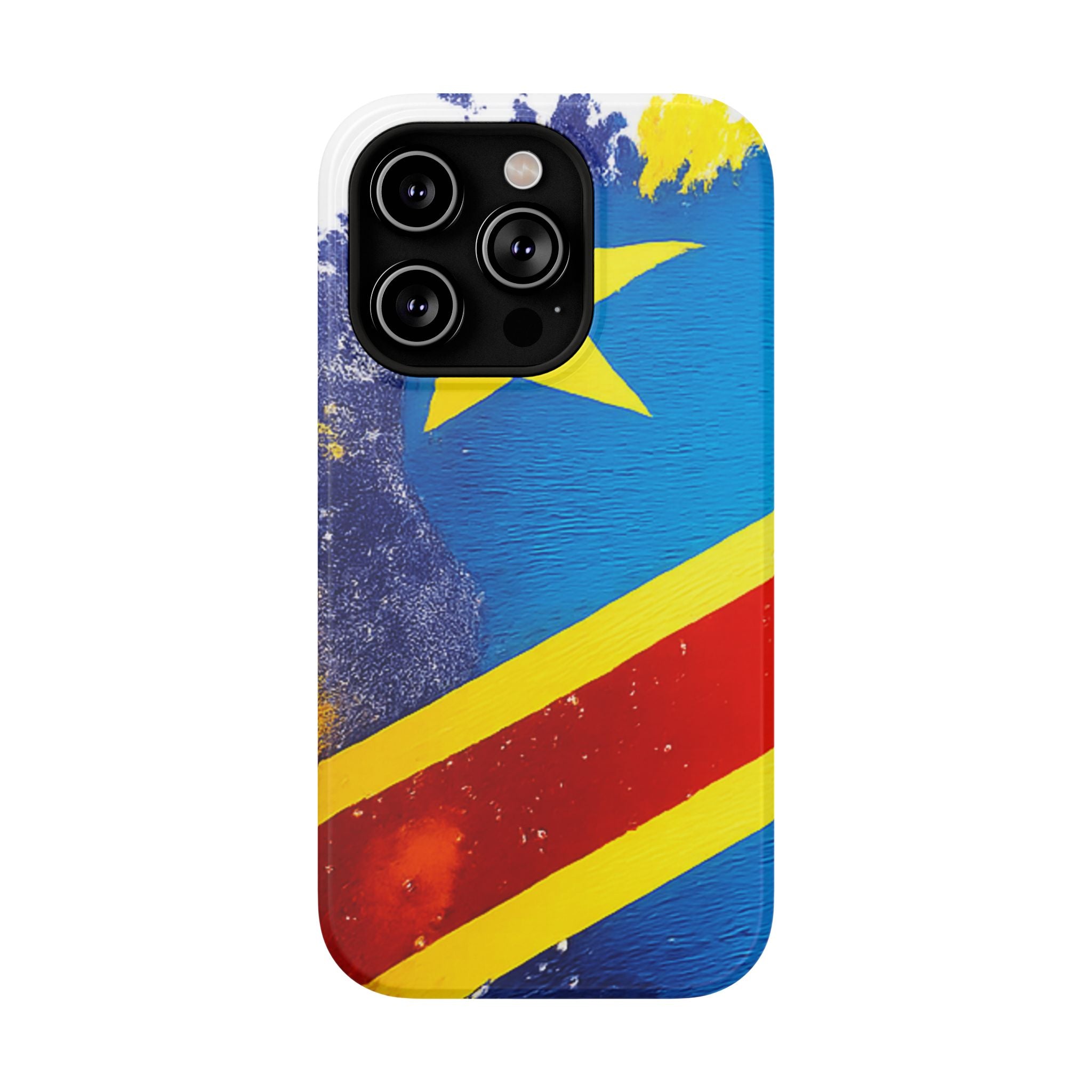 Étui de téléphone drapeau de la République démocratique du Congo | Étui résistant aux chocs
