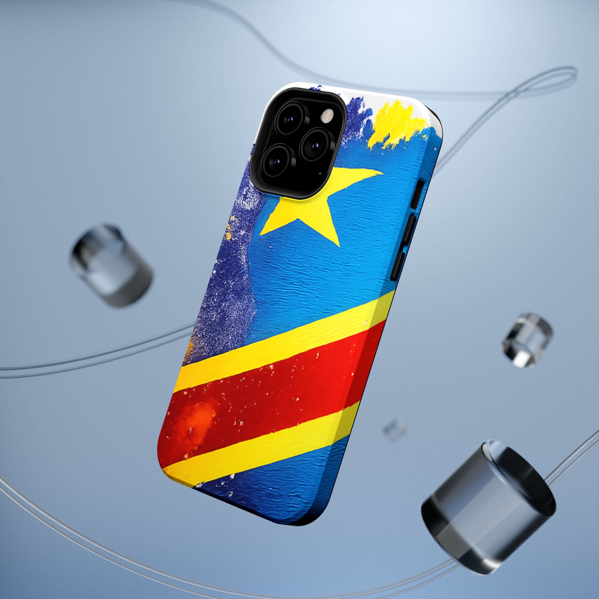 Étui de téléphone drapeau de la République démocratique du Congo | Étui résistant aux chocs