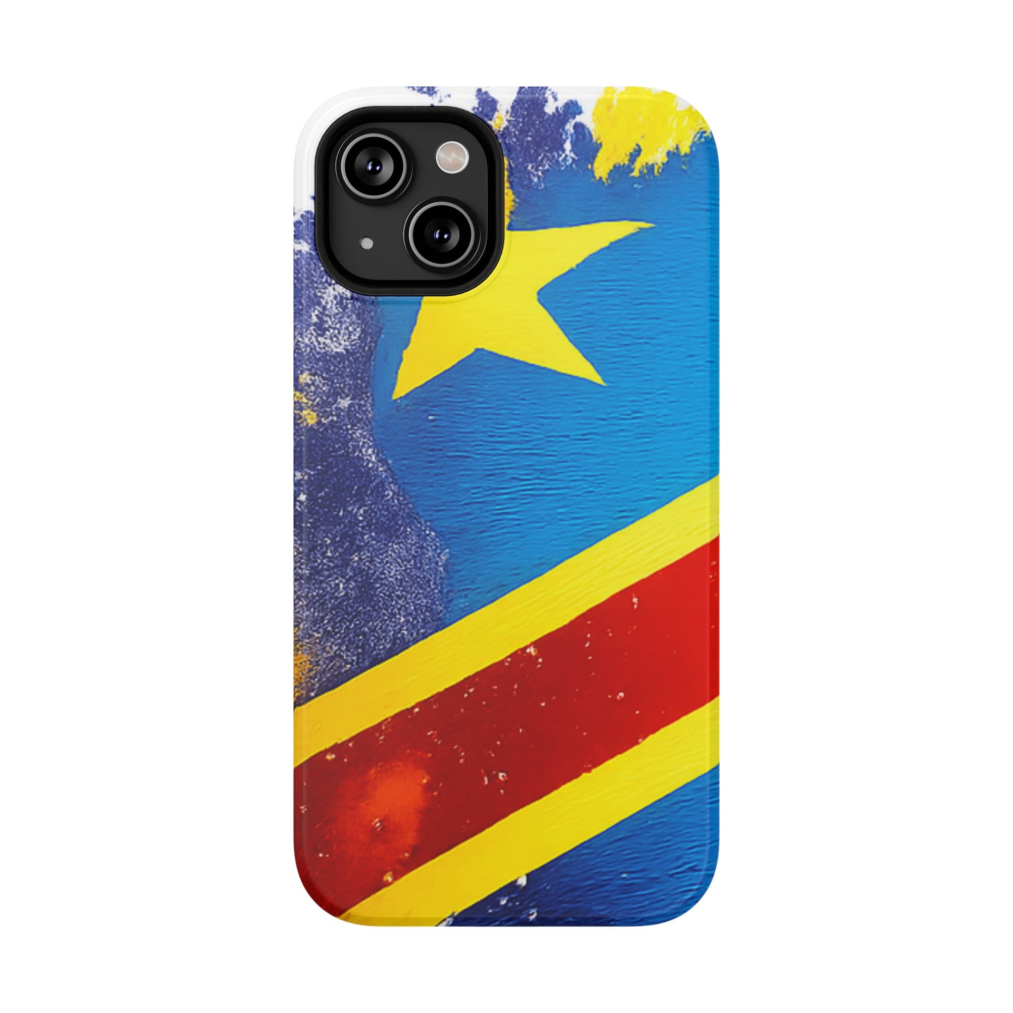 Étui de téléphone drapeau de la République démocratique du Congo | Étui résistant aux chocs