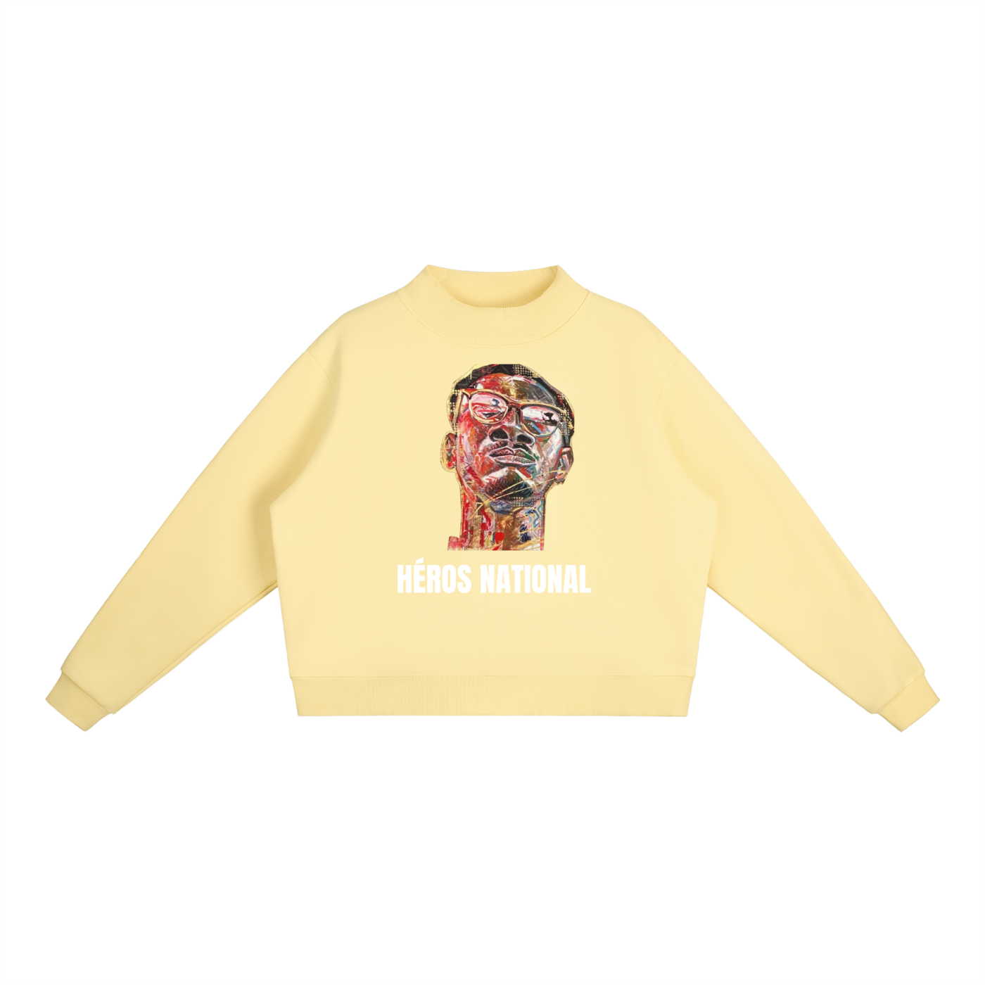 Essential Fleece Mock-Neck Crew Sweatshirt