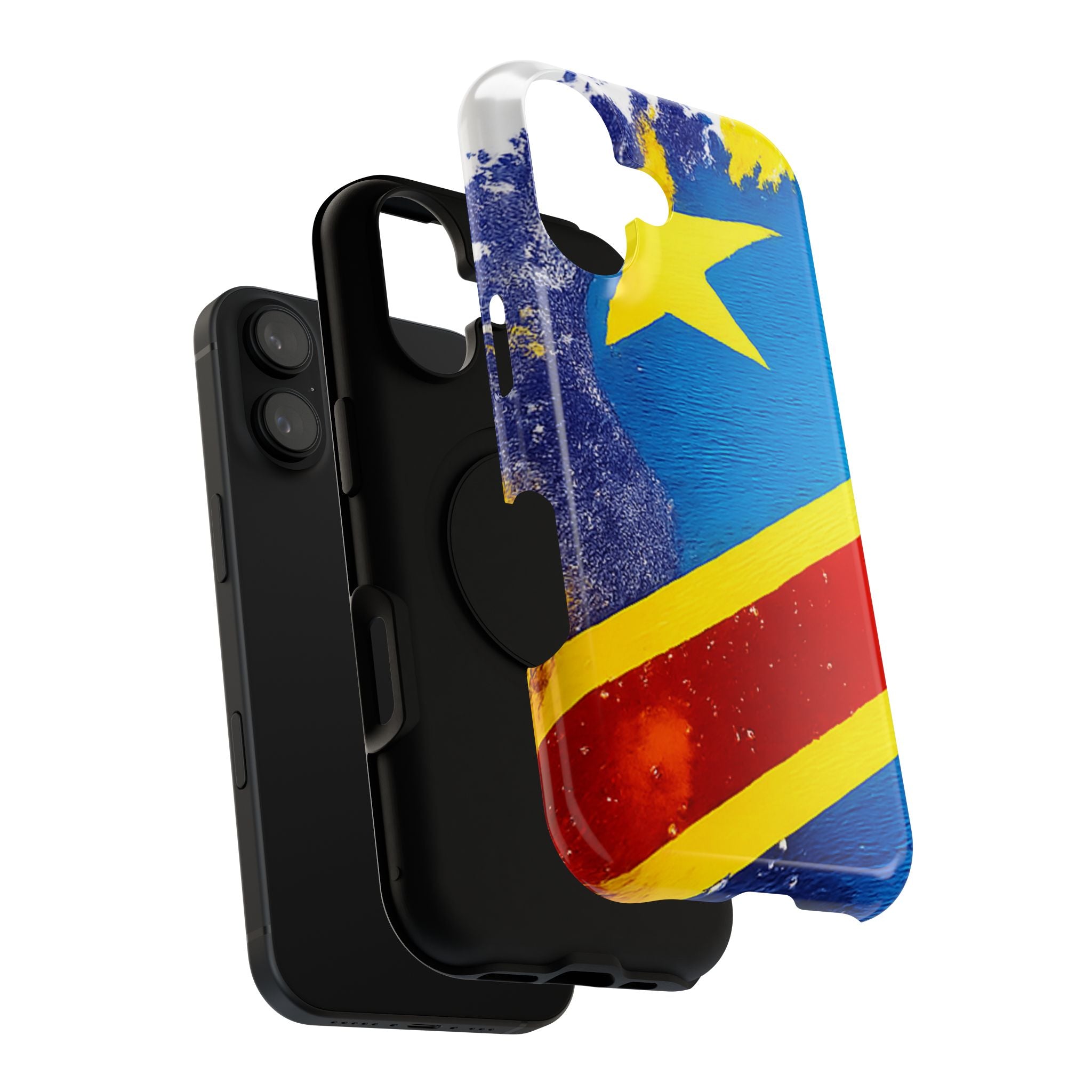 Étui de téléphone drapeau de la République démocratique du Congo | Étui résistant aux chocs