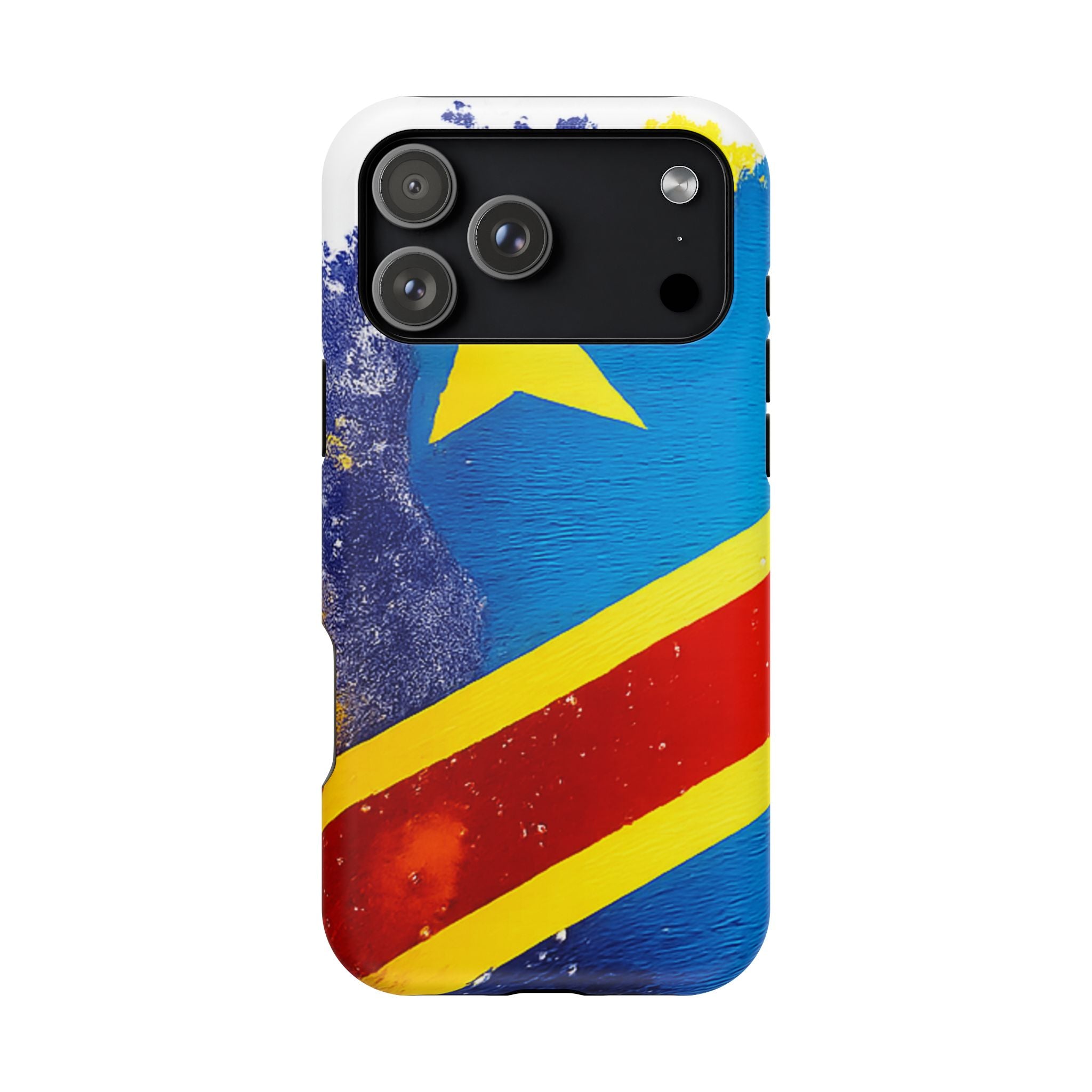 Étui de téléphone drapeau de la République démocratique du Congo | Étui résistant aux chocs
