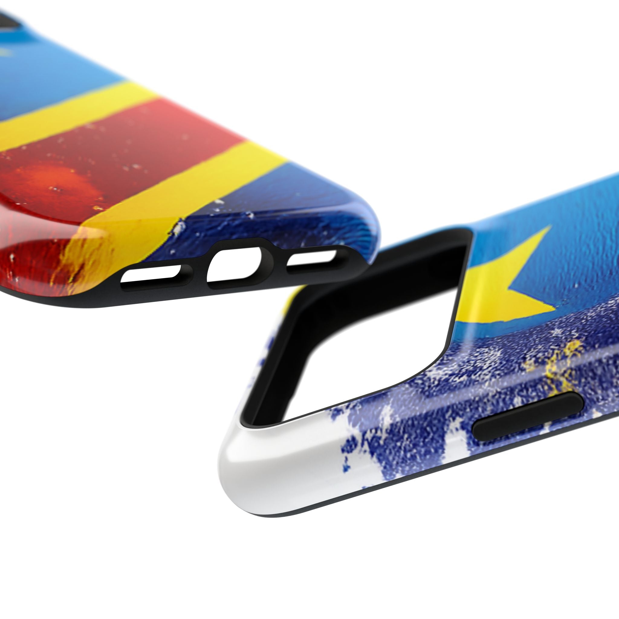 Étui de téléphone drapeau de la République démocratique du Congo | Étui résistant aux chocs