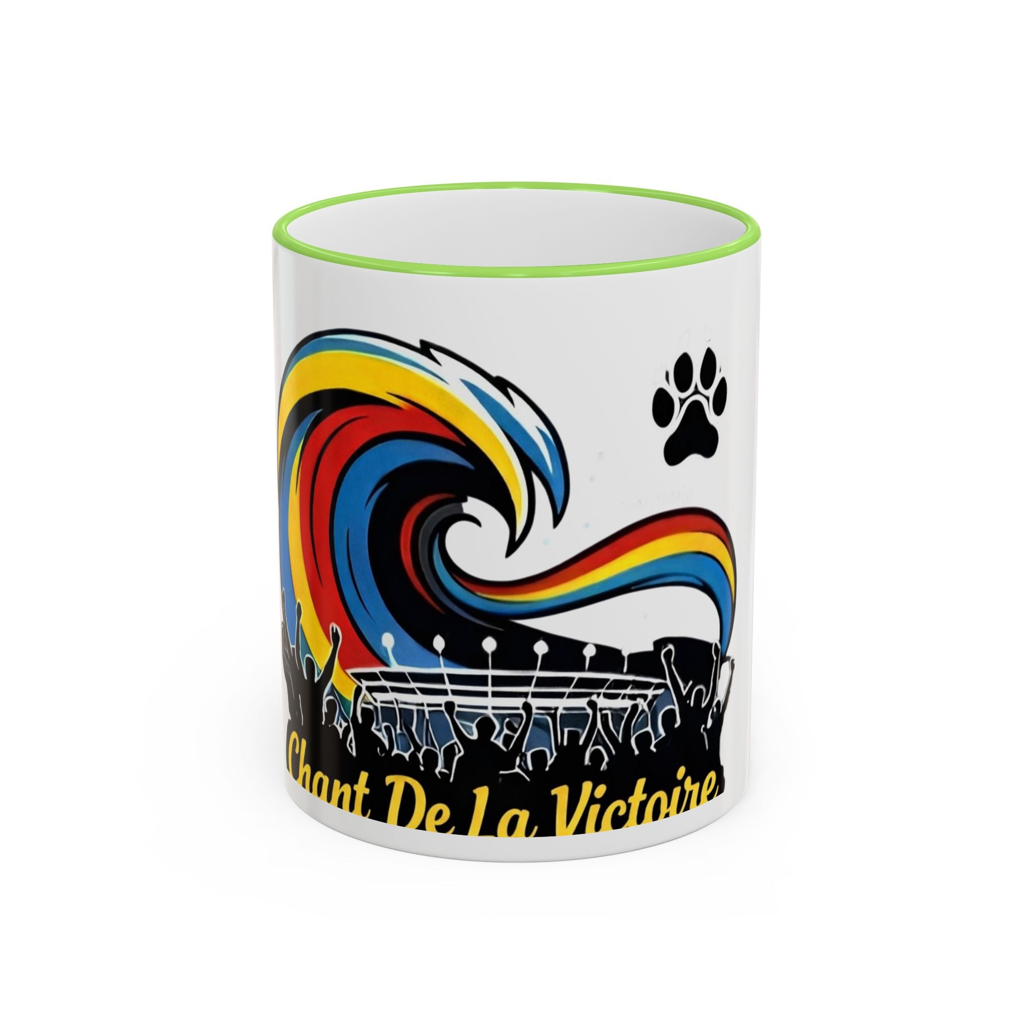 Fan Chant Victoire Wave Mug | Accent Rim & Handle
