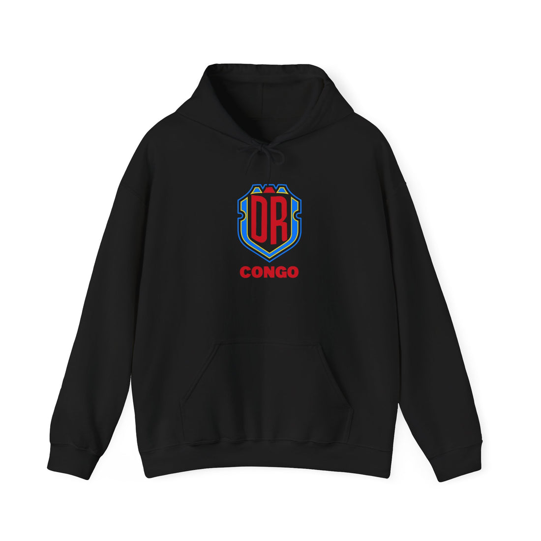 DR Congo Crest Hoodie — DRC Emblem Pullover for Fans & Supporters