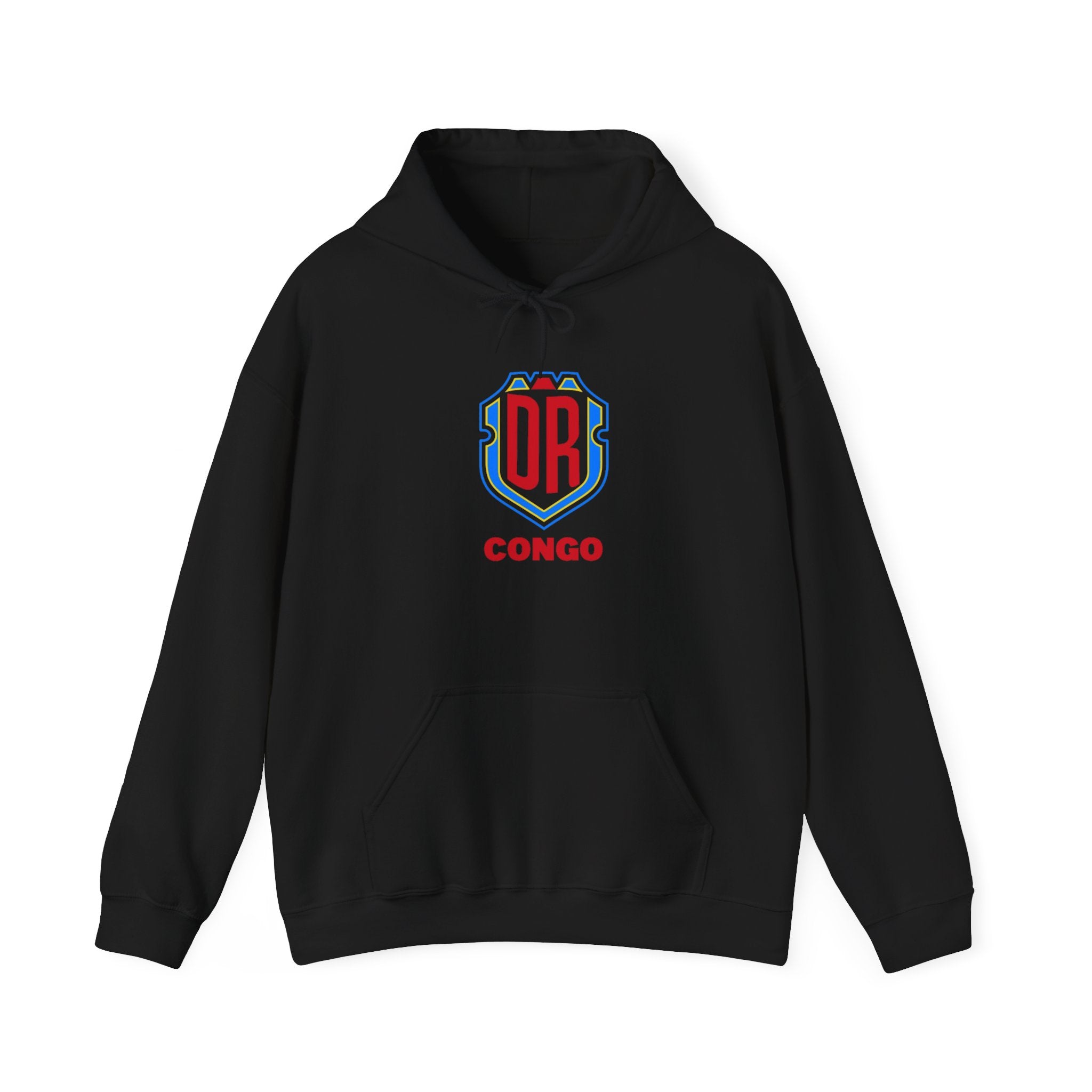 DR Congo Crest Hoodie — DRC Emblem Pullover for Fans & Supporters