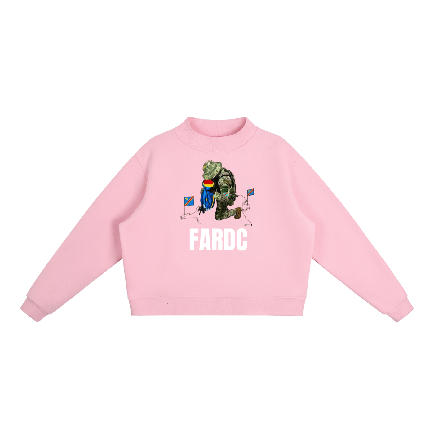 Essential Fleece Mock-Neck Crew Sweatshirt