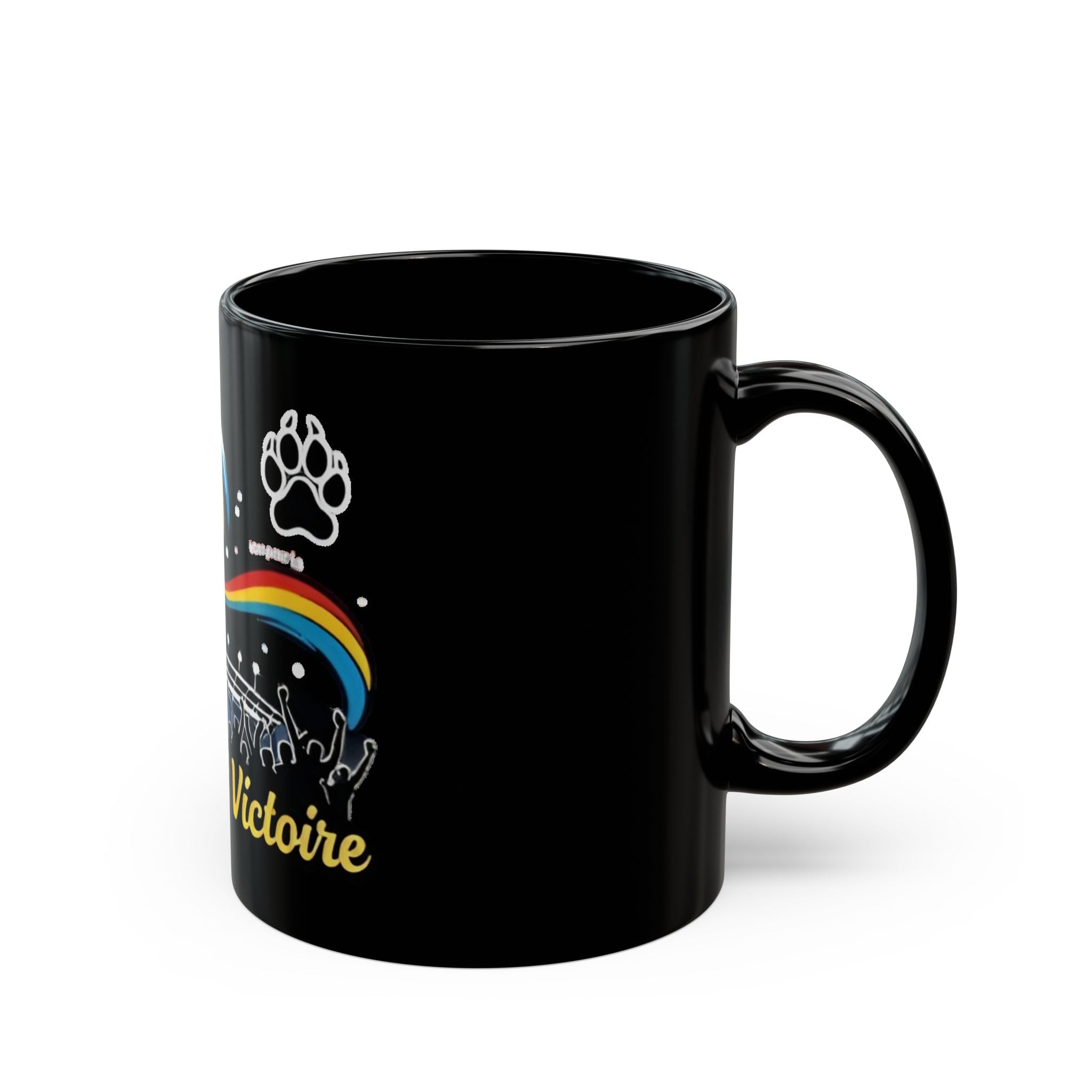 Fan Chant Victoire Mug | Soccer Crowd Wave, Paw Print Stadium