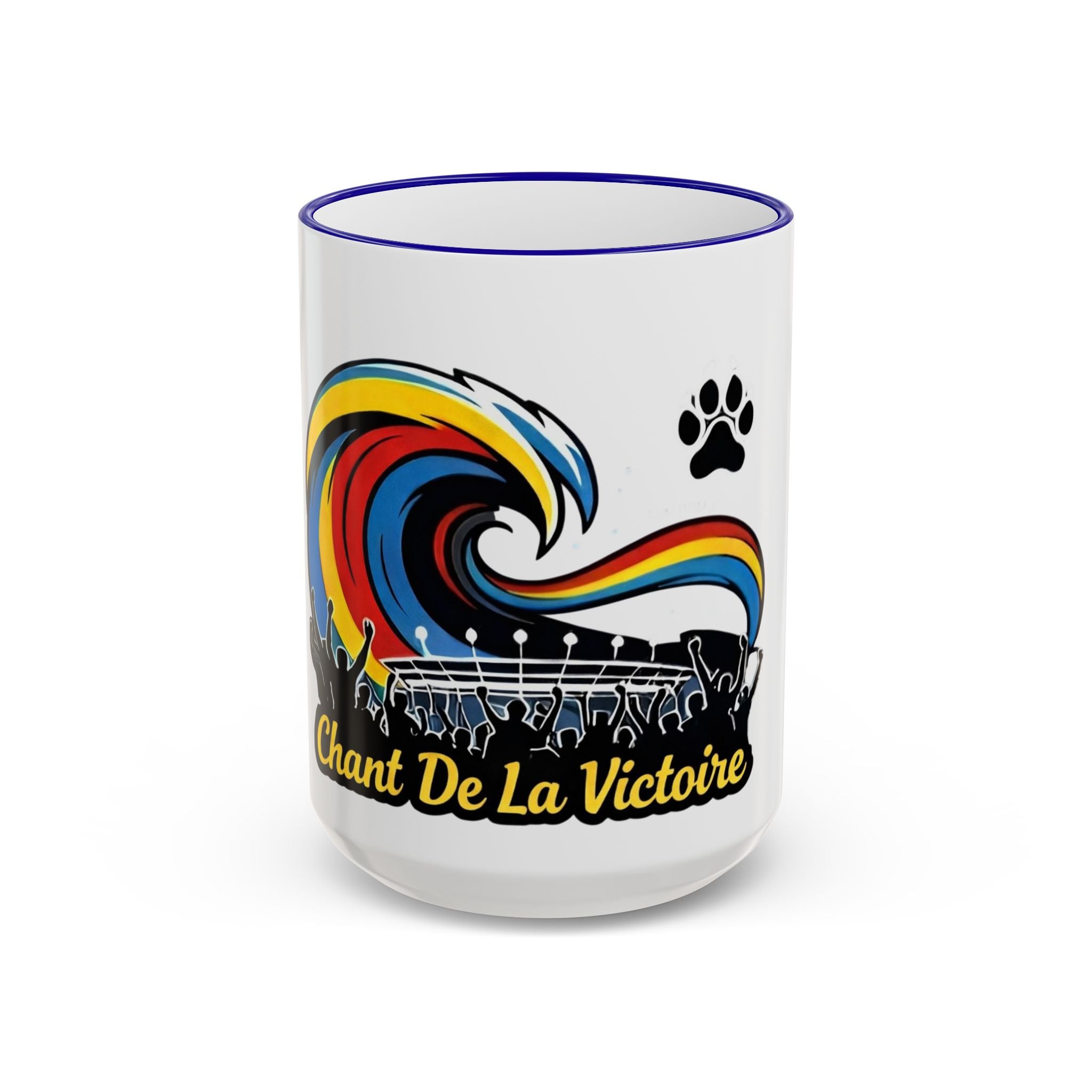 Fan Chant Victoire Wave Mug | Accent Rim & Handle