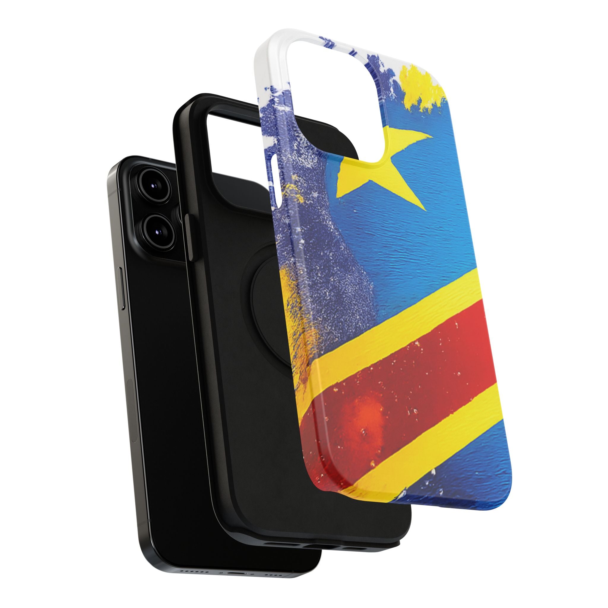 Étui de téléphone drapeau de la République démocratique du Congo | Étui résistant aux chocs