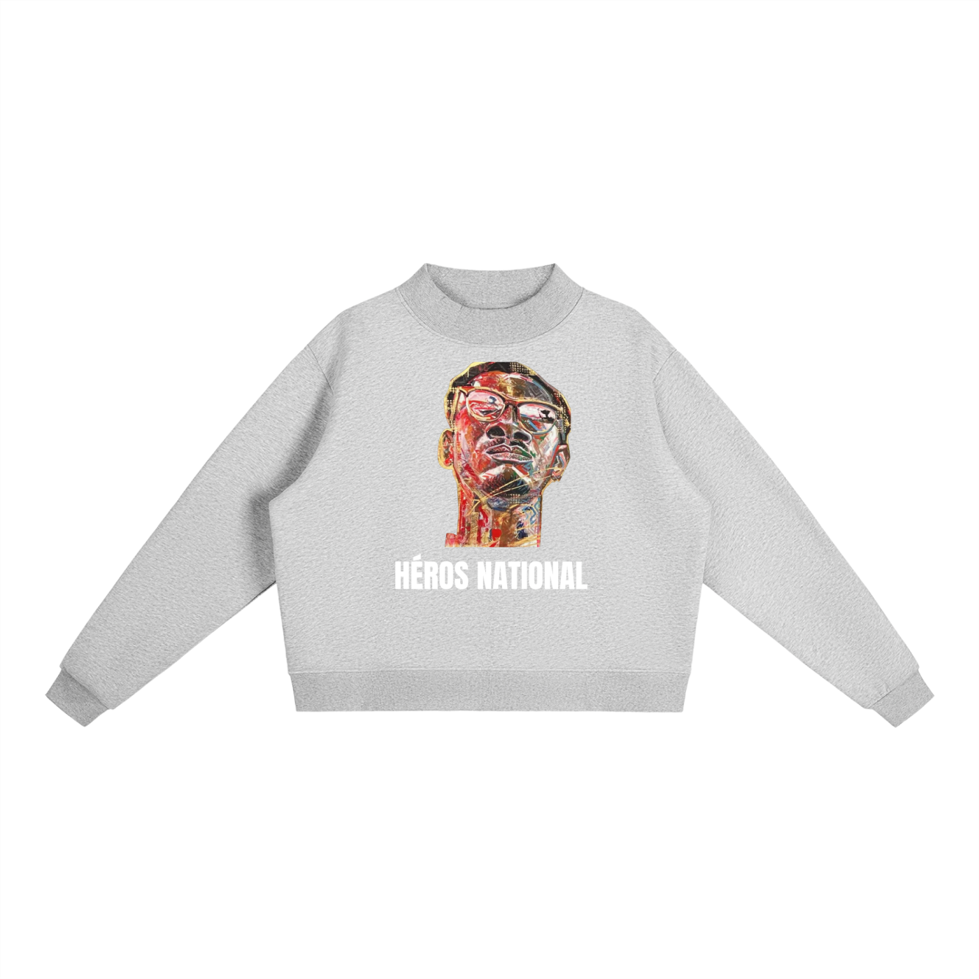 Essential Fleece Mock-Neck Crew Sweatshirt