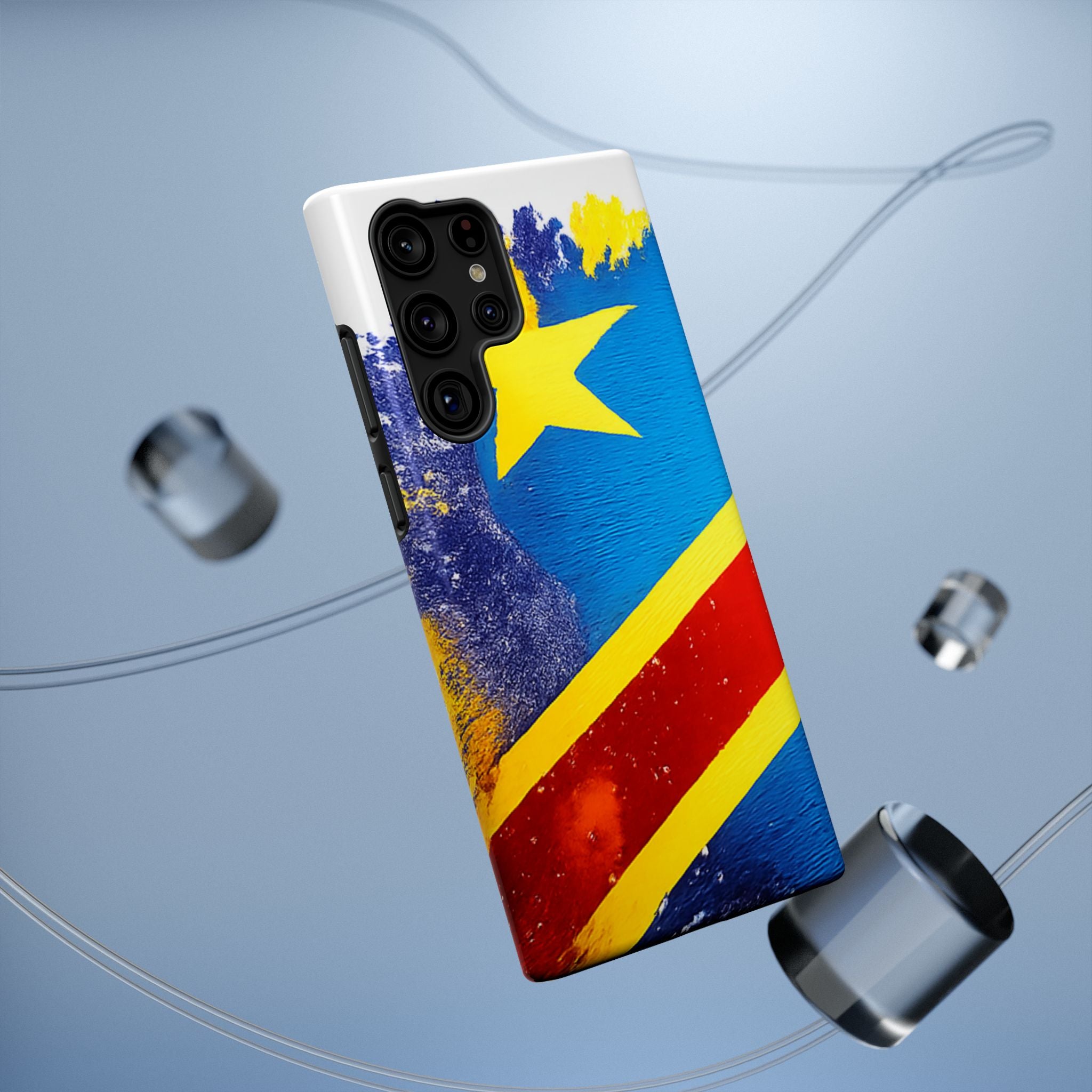 Étui de téléphone drapeau de la République démocratique du Congo | Étui résistant aux chocs