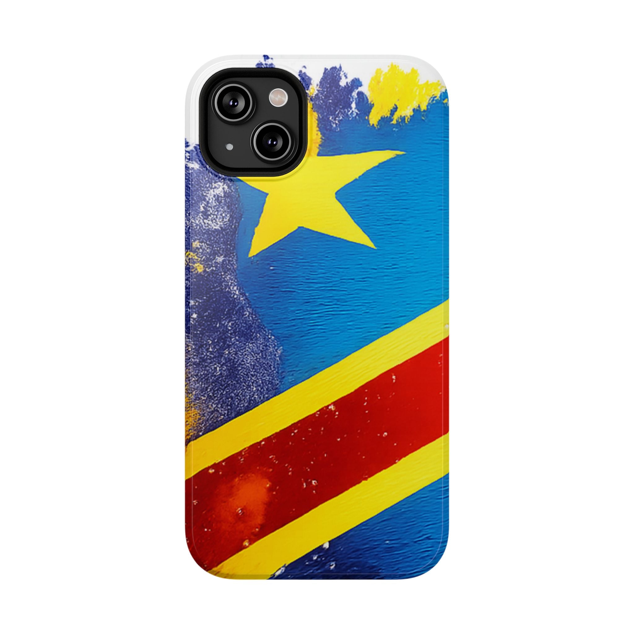 Étui de téléphone drapeau de la République démocratique du Congo | Étui résistant aux chocs