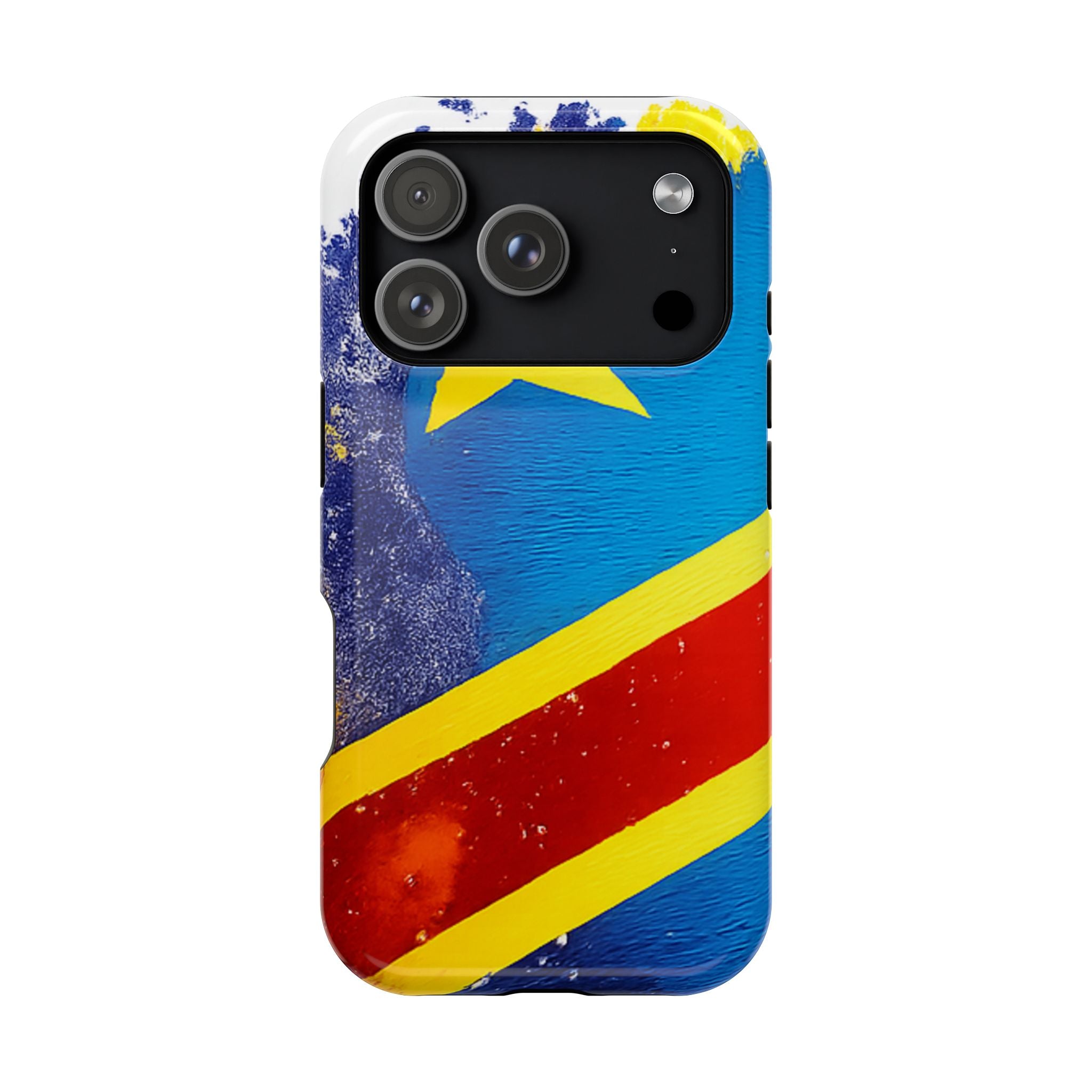 Étui de téléphone drapeau de la République démocratique du Congo | Étui résistant aux chocs