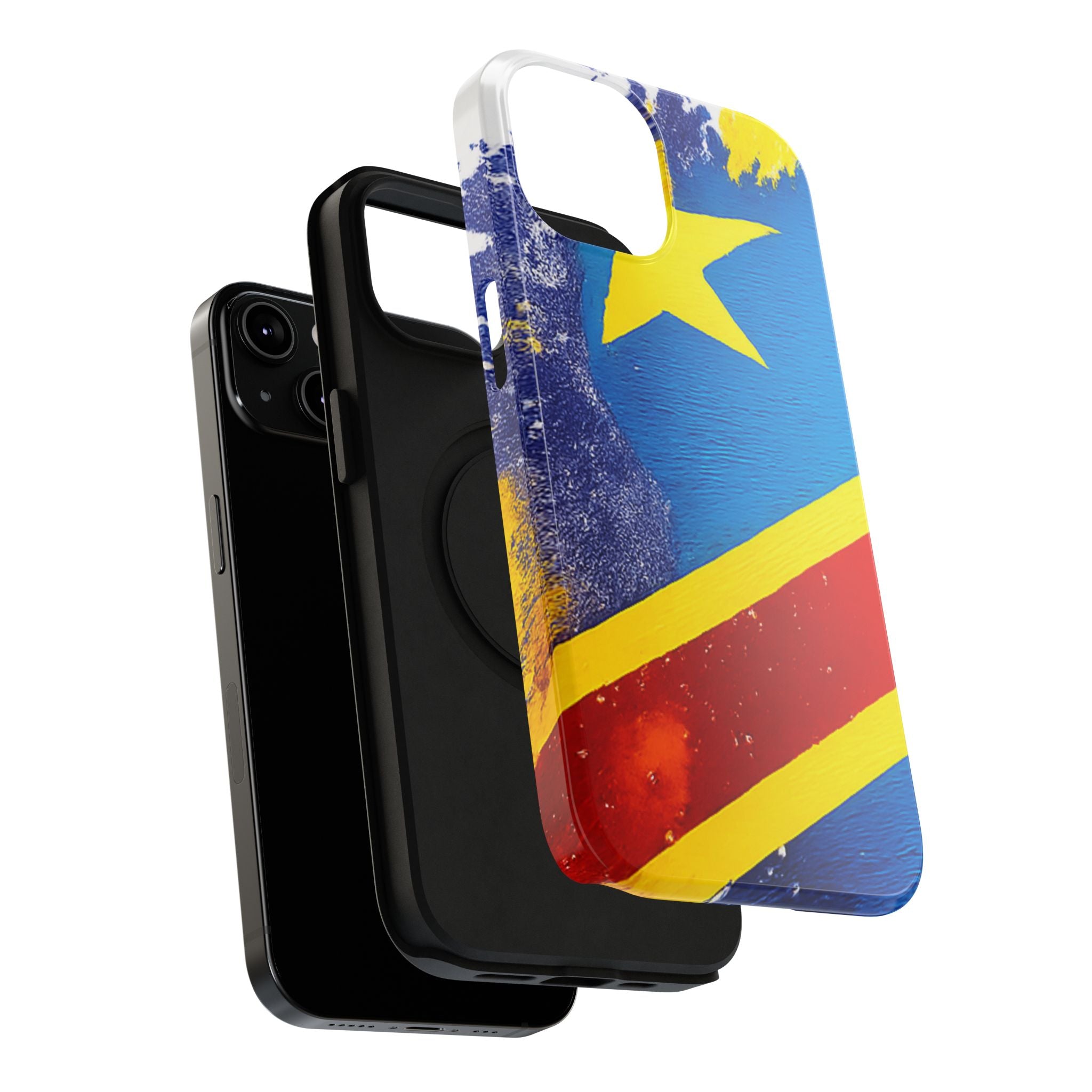 Étui de téléphone drapeau de la République démocratique du Congo | Étui résistant aux chocs