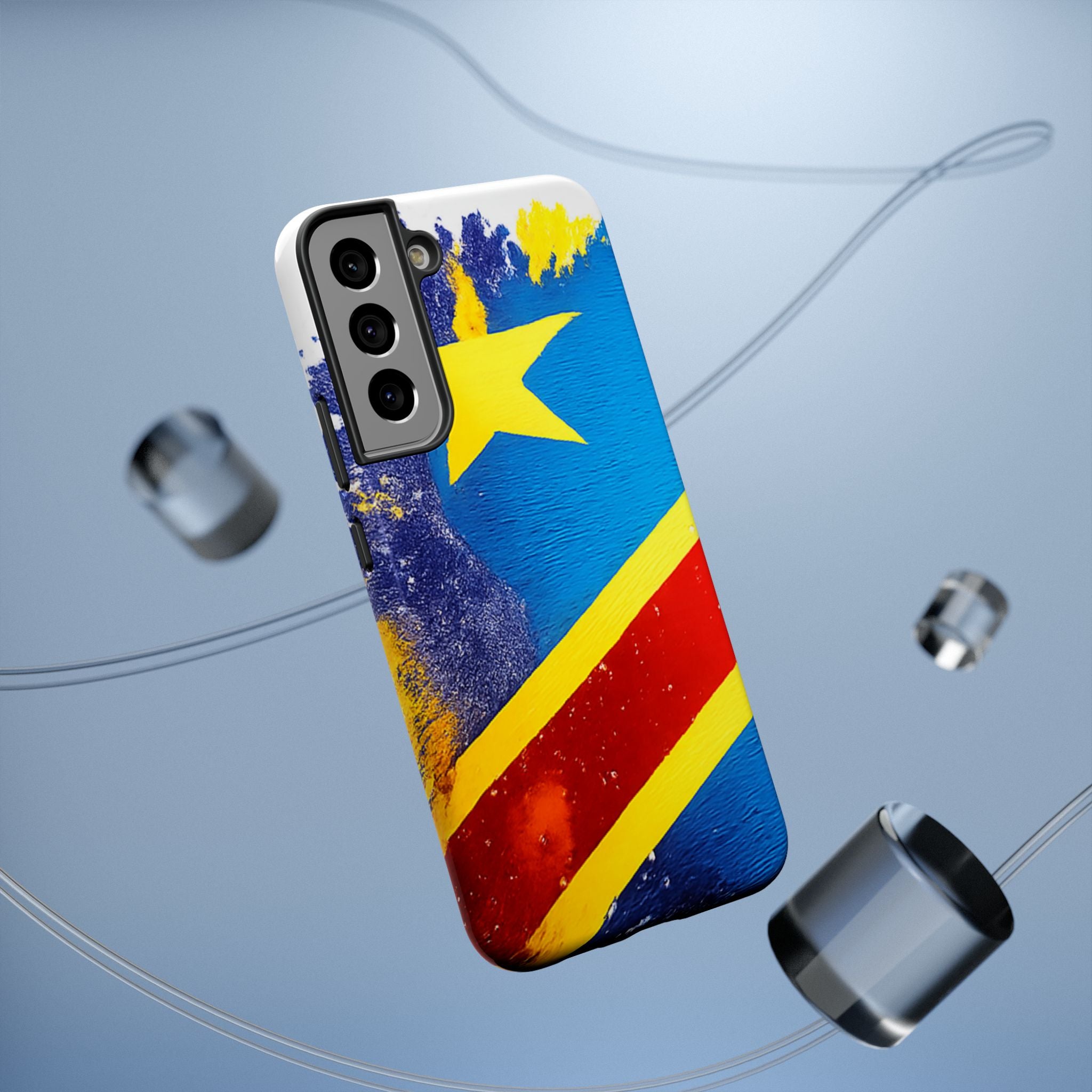 Étui de téléphone drapeau de la République démocratique du Congo | Étui résistant aux chocs