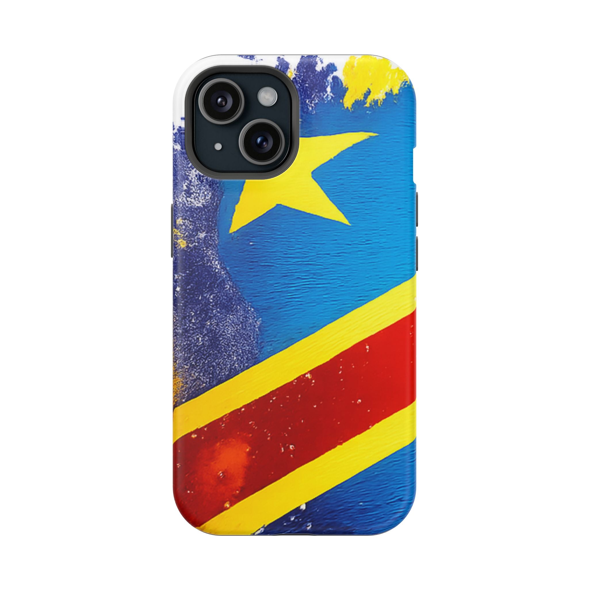 Étui de téléphone drapeau de la République démocratique du Congo | Étui résistant aux chocs