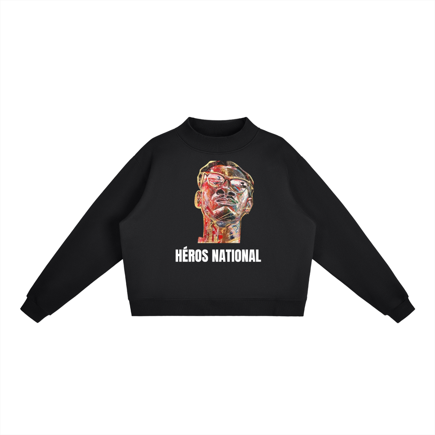 Essential Fleece Mock-Neck Crew Sweatshirt