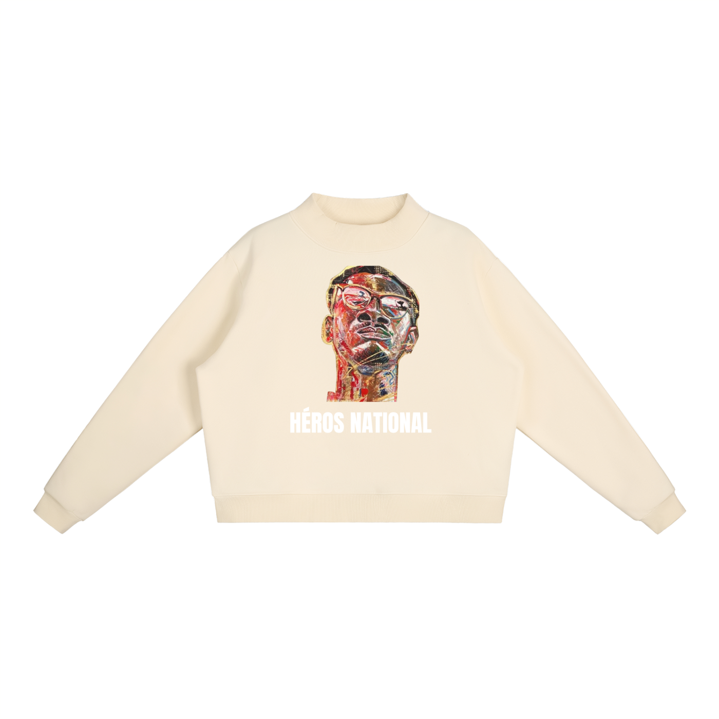 Essential Fleece Mock-Neck Crew Sweatshirt